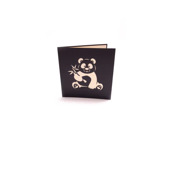 3D üdvözlőlap – Panda
