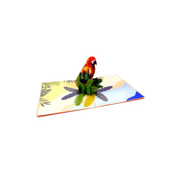 papousek_open.jpg 3D üdvözlőlap – Papagáj
