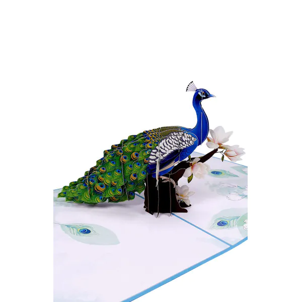 3D üdvözlőlap – Páva