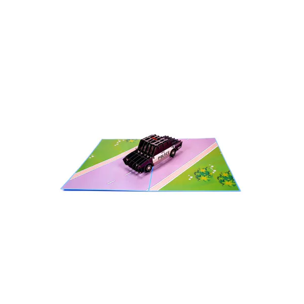 3D üdvözlőlap – Rendőrautó