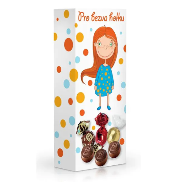 Töltött csokoládé praliné – Egy szuper csajnak – 84 g