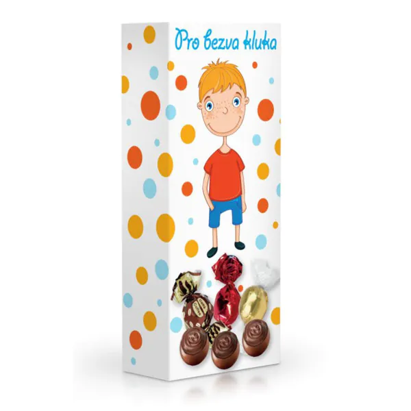 Töltött csokoládé praliné – Egy szuper srácnak – 84 g