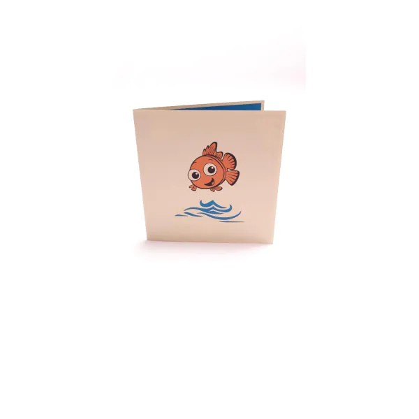 3D üdvözlőlap – Bohóchal