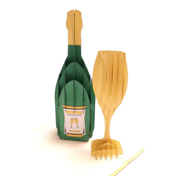 3D üdvözlőlap – Pezsgő
