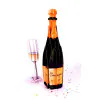 3D üdvözlőlap – Champagne