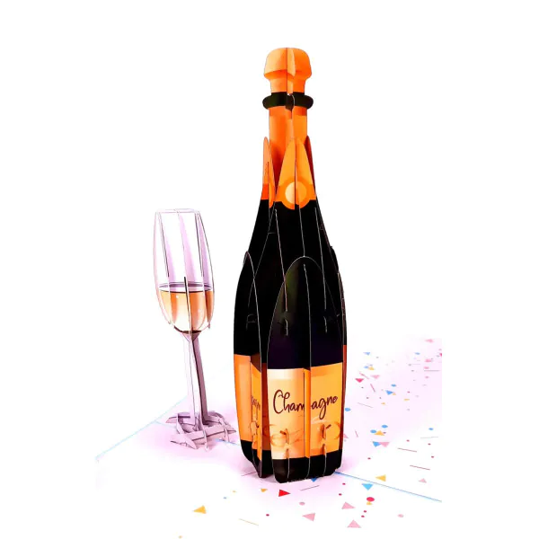 3D üdvözlőlap – Champagne