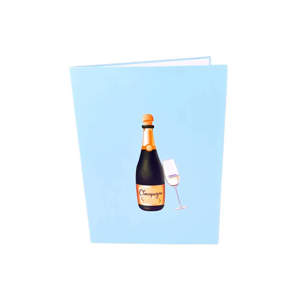 3D üdvözlőlap – Champagne