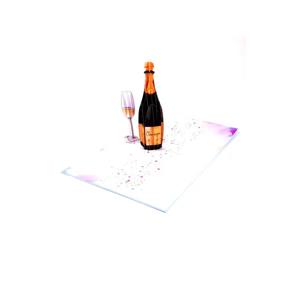 3D üdvözlőlap – Champagne
