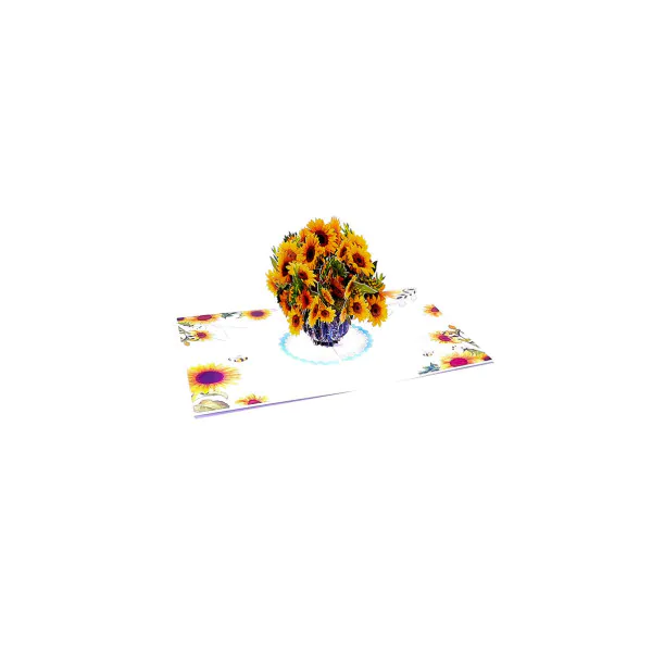 3D üdvözlőlap – Napraforgók