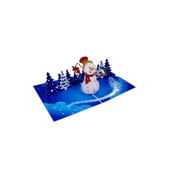 3D üdvözlőlap – Hóember