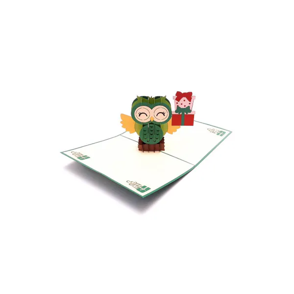 3D üdvözlőlap – Bagoly