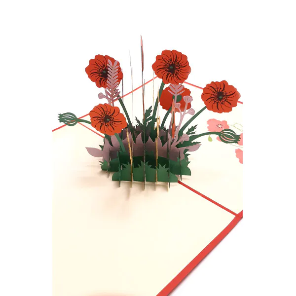 3D üdvözlőlap – Pipacs