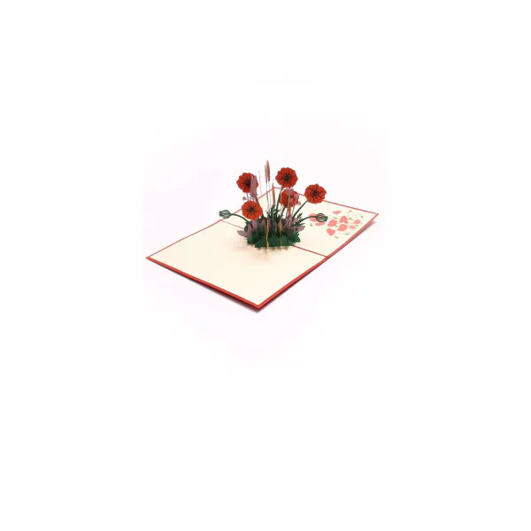 3D üdvözlőlap – Pipacs