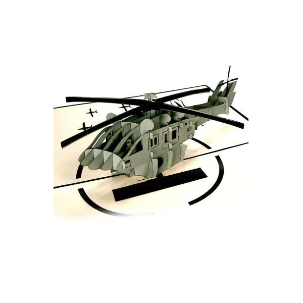 3D üdvözlőlap – Helikopter