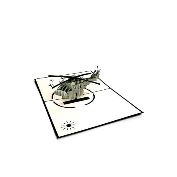 3D üdvözlőlap – Helikopter